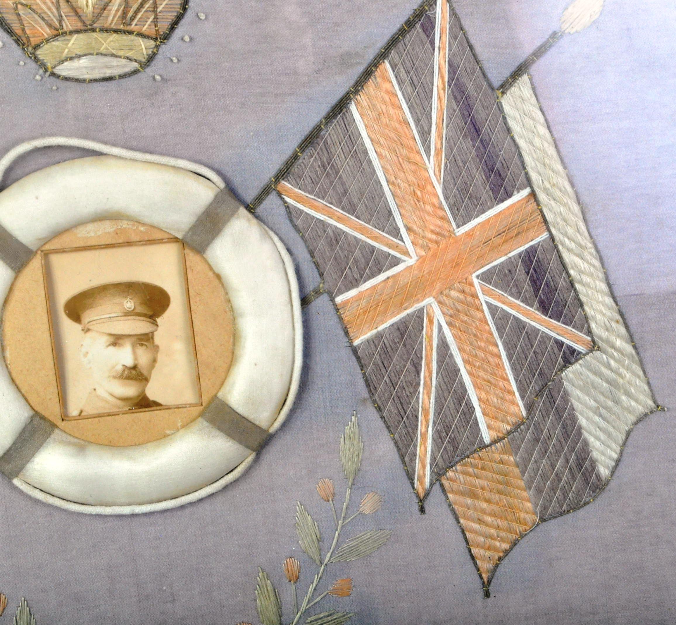 WWI FIRST WORLD WAR BRITISH SWEETHEART SILK PANEL - Image 4 of 7