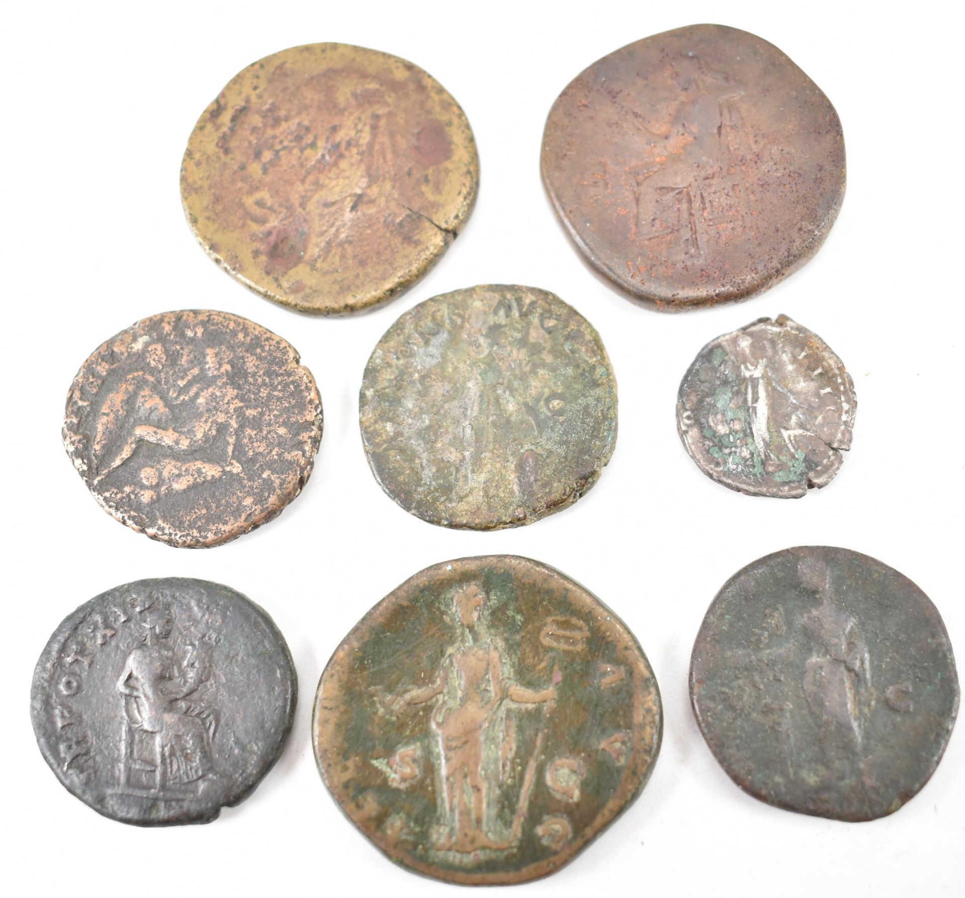 EIGHT ROMAN IMPERIAL COINS FROM THE REIGN OF ANTONINUS PIUS - Image 2 of 2