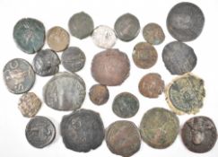 COLLECTION OF ANCIENT ROMAN BYZANTINE & GREEK COINS