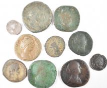 COLLECTION OF TEN ANCIENT ROMAN IMPERIAL COINS
