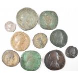 COLLECTION OF TEN ANCIENT ROMAN IMPERIAL COINS