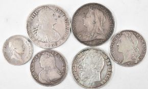 COLLECTION OF 18TH CENTURY AND LATER SILVER COINS
