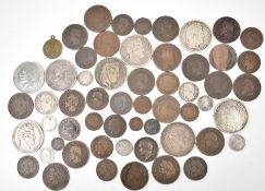 COLLECTION OF FRENCH 19TH CENTURY SILVER AND OTHER COINS