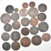 COLLECTION OF 17TH CENTURY AND LATER COPPER COINS
