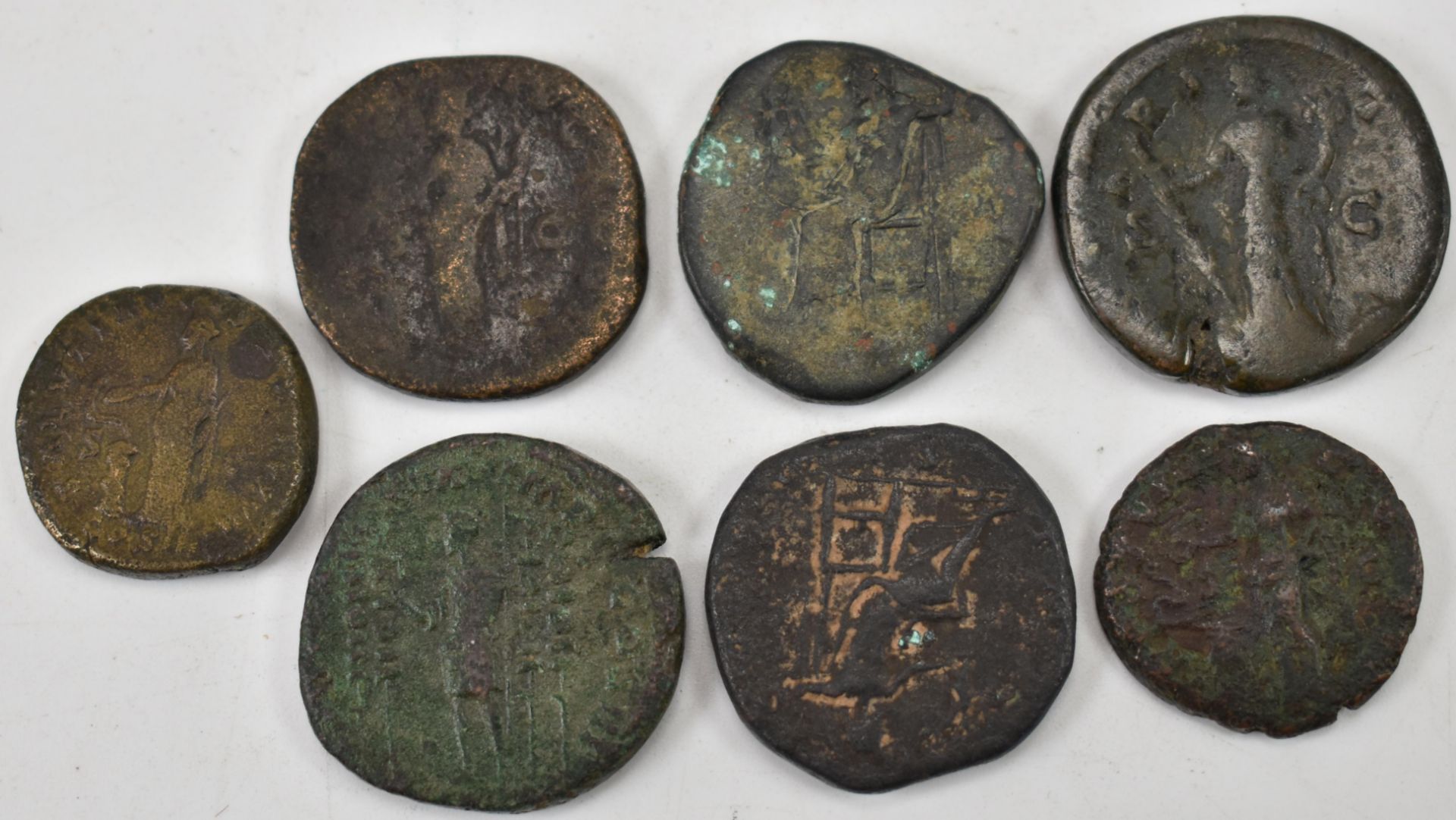 SEVEN ROMAN IMPERIAL COINS FROM MARCUS AURELIUS - Image 2 of 2