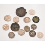 COLLECTION OF 13 ANCIENT ROMAN REPUBLIC SILVER AND OTHER COINS