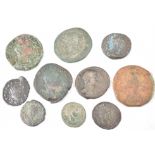COLLECTION OF TEN ANCIENT ROMAN COINS