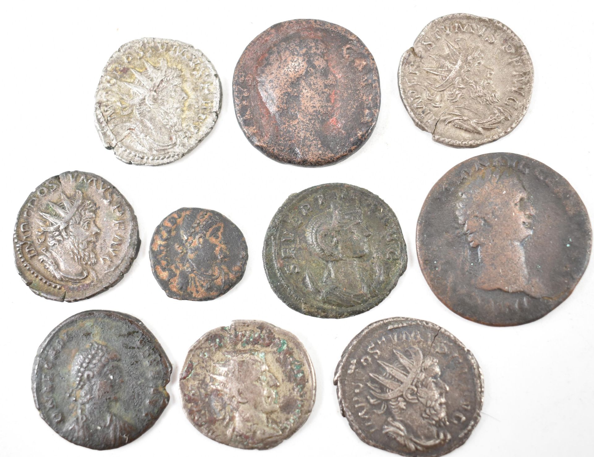 COLLECTION OF TEN ROMAN IMPERIAL COINS