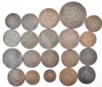 COLLECTION OF TWENTY 18TH CENTURY AND LATER COPPER COINS