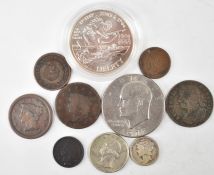 COLLECTION OF 18TH CENTURY AND LATER USA RELATED CURRENCY.