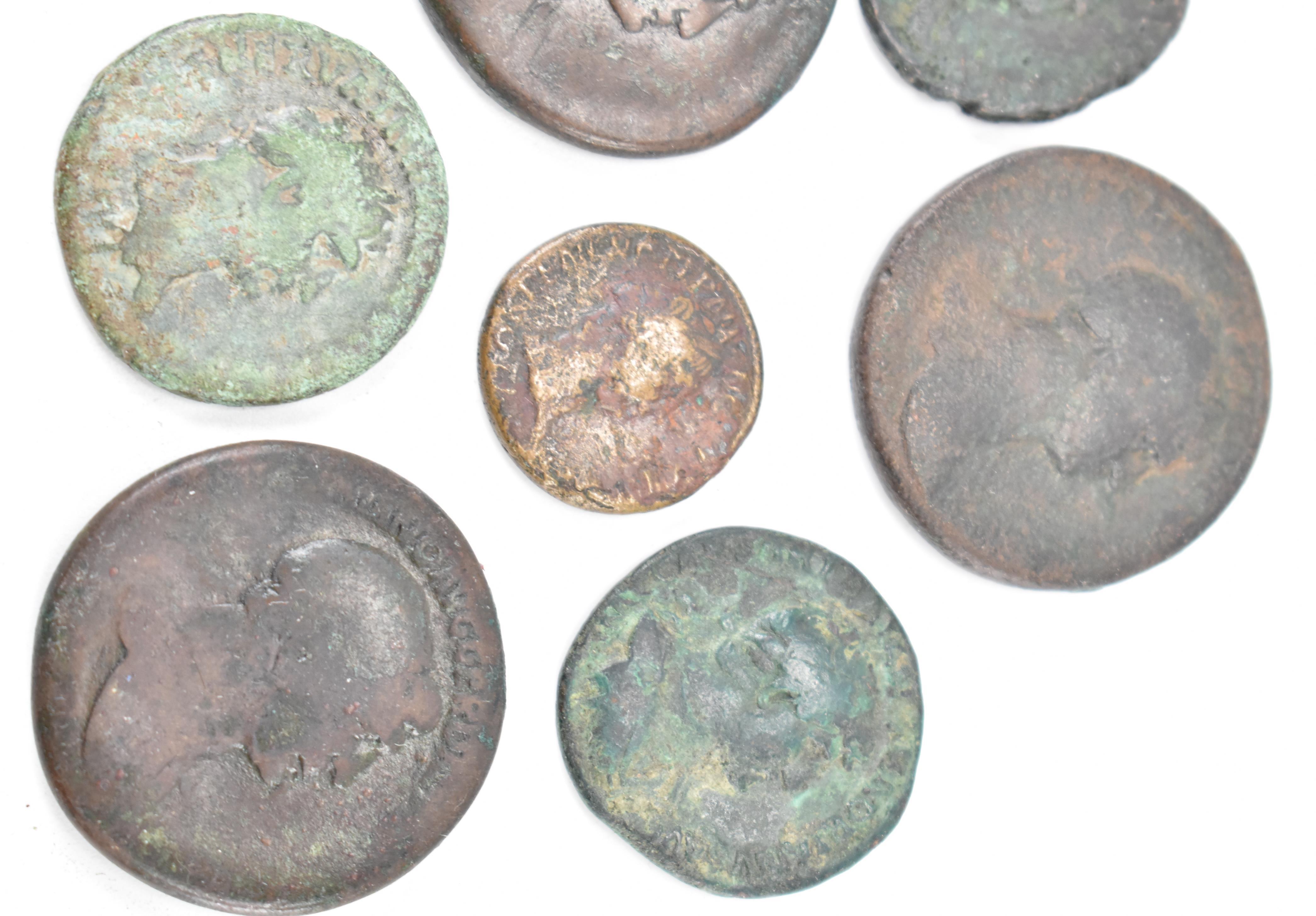 NINE ANCIENT ROMAN IMPERIAL COINS FROM THE REIGN OF TRAJAN - Image 2 of 4