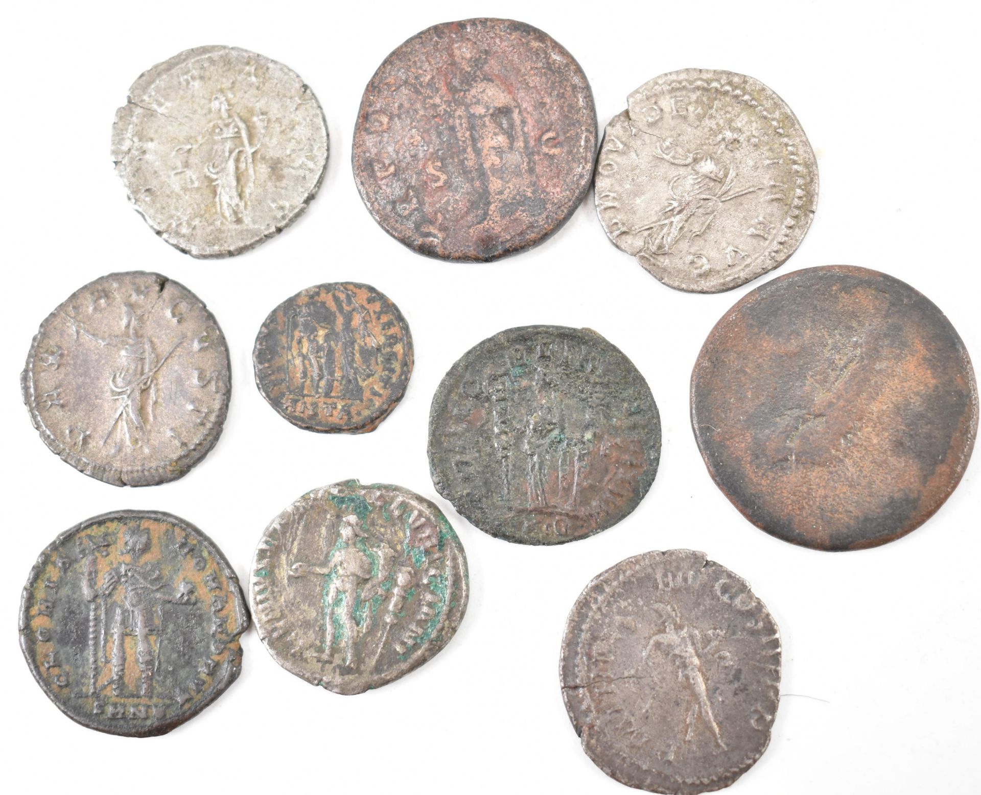 COLLECTION OF TEN ROMAN IMPERIAL COINS - Image 2 of 2