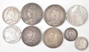 COLLECTION OF 19TH CENTURY VICTORIAN .925 SILVER COINS