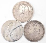COLLECTION OF THREE SILVER CROWNS