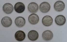 ASSORTMENT OF SILVER HALF CROWN COINS