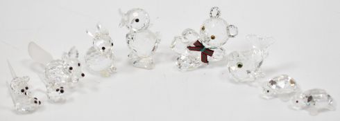 SEVEN SWAROVSKI CRYSTAL ANIMAL FIGURINES