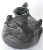 ART NOUVEAU EDWARDIAN CAST BRONZE FIGURAL JUG