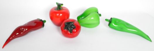 COLLECTION OF MID CENTURY MURANO ART GLASS FRUIT