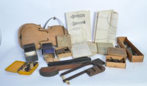 COLLECTION OF VIOLIN REPAIR & REPLACEMENT PIECES