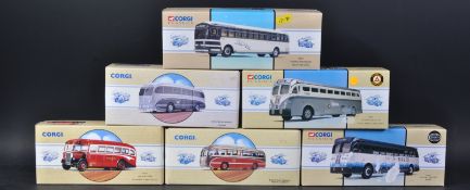 COLLECTION OF X6 CORGI DIECAST MODEL BUSES