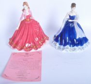 COALPORT - THE GEM COLLECTION - TWO BONE CHINA LADY FIGURES