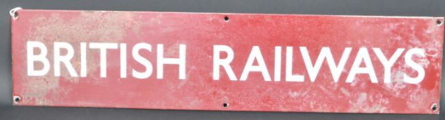 ORIGINAL BRITISH RAILWAYS ENAMEL TRAIN STATION SIGN