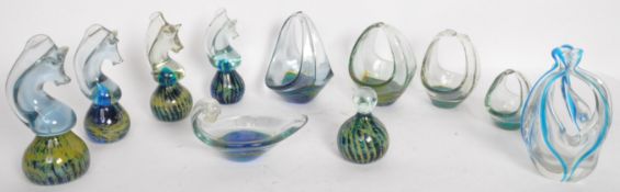 ASSORTMENT OF MID CENTURY MURANO & MALTESE ART GLASS