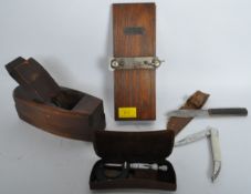 COLLECTION OF GENTLEMAN'S TOOLS - KNIFE - CLAMP - BLOCK PLANE