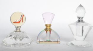 COLLECTION OF THREE VINTAGE ART DECO STYLE PERFUME BOTTLES