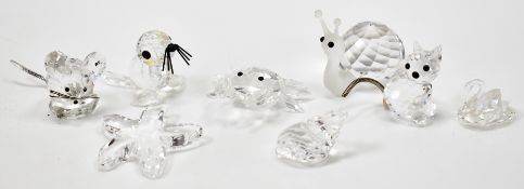 EIGHT SWAROVSKI CRYSTAL FIGURINES