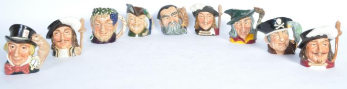 COLLECTION OF VINTAGE CHINA ROYAL DOULTON CHARACTER TOBY JUGS