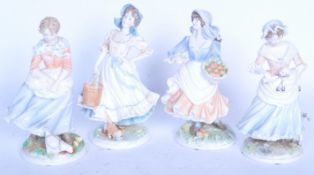 ROYAL WORCESTER - OLD COUNTRY WAYS - FOUR BONE CHINA FIGURES