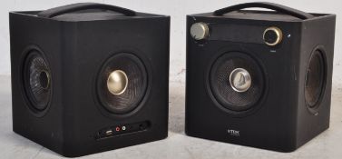 TWO TDK SOUND CUBE SPEAKERS
