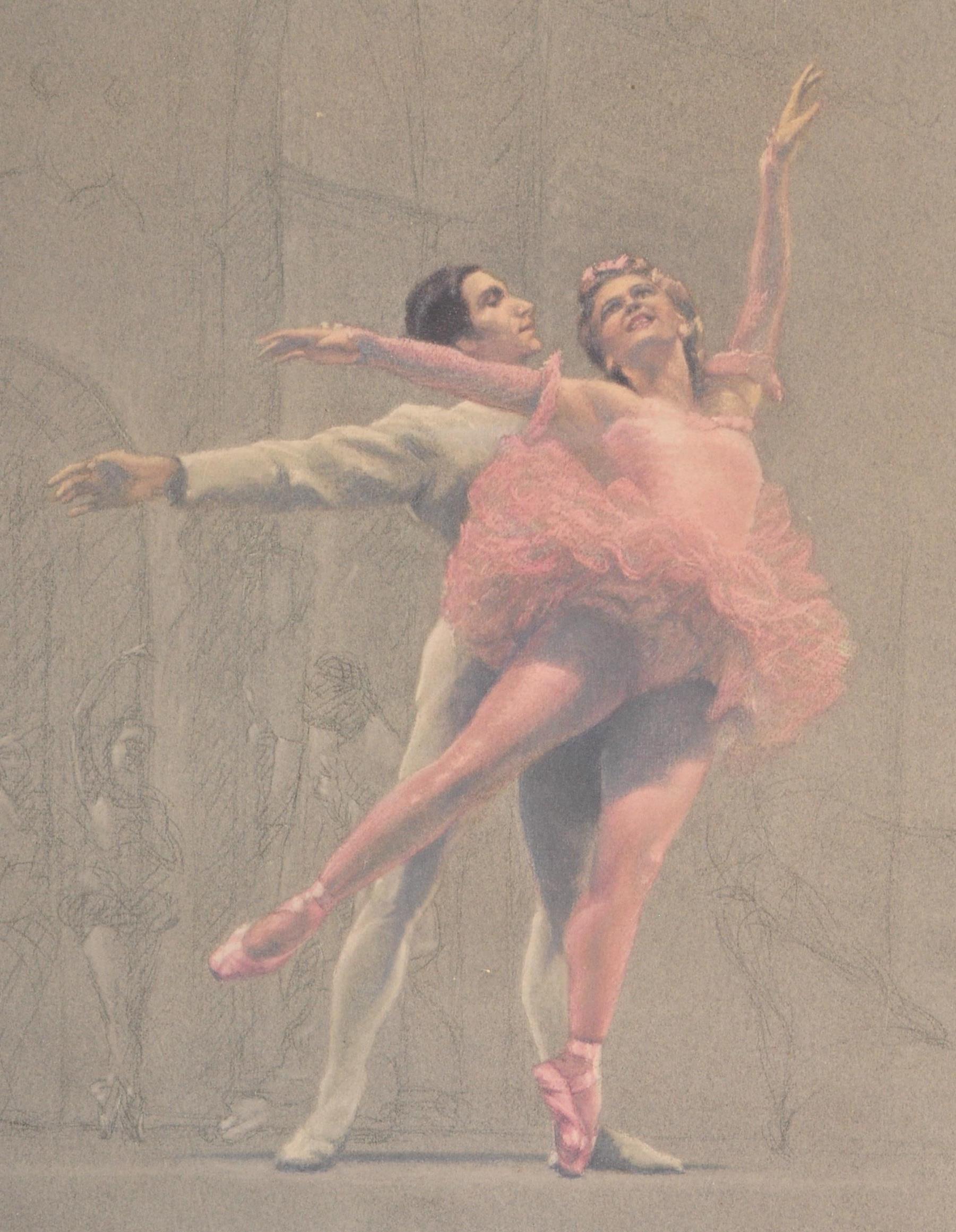 AFTER VON MUNCHHAUSEN - BALLET DANCERS - PASTEL PRINT - Image 2 of 6