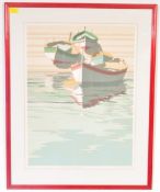 ANDRAS KALDIN - BOATS OF VILLEFRANCHE COLOUR SCREEN PRINT