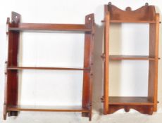 TWO ARTS & CRAFTS HANGING BOOKCASES