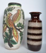 TWO RETRO VINTAGE MID 20TH CENTURY WEST GERMAN VASES