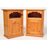 PAIR OF VINTAGE COUNTRY PINE BEDSIDE CABINETS