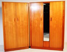 G PLAN - FRESCO RANGE - TWO MID CENTURY TEAK WARDROBES