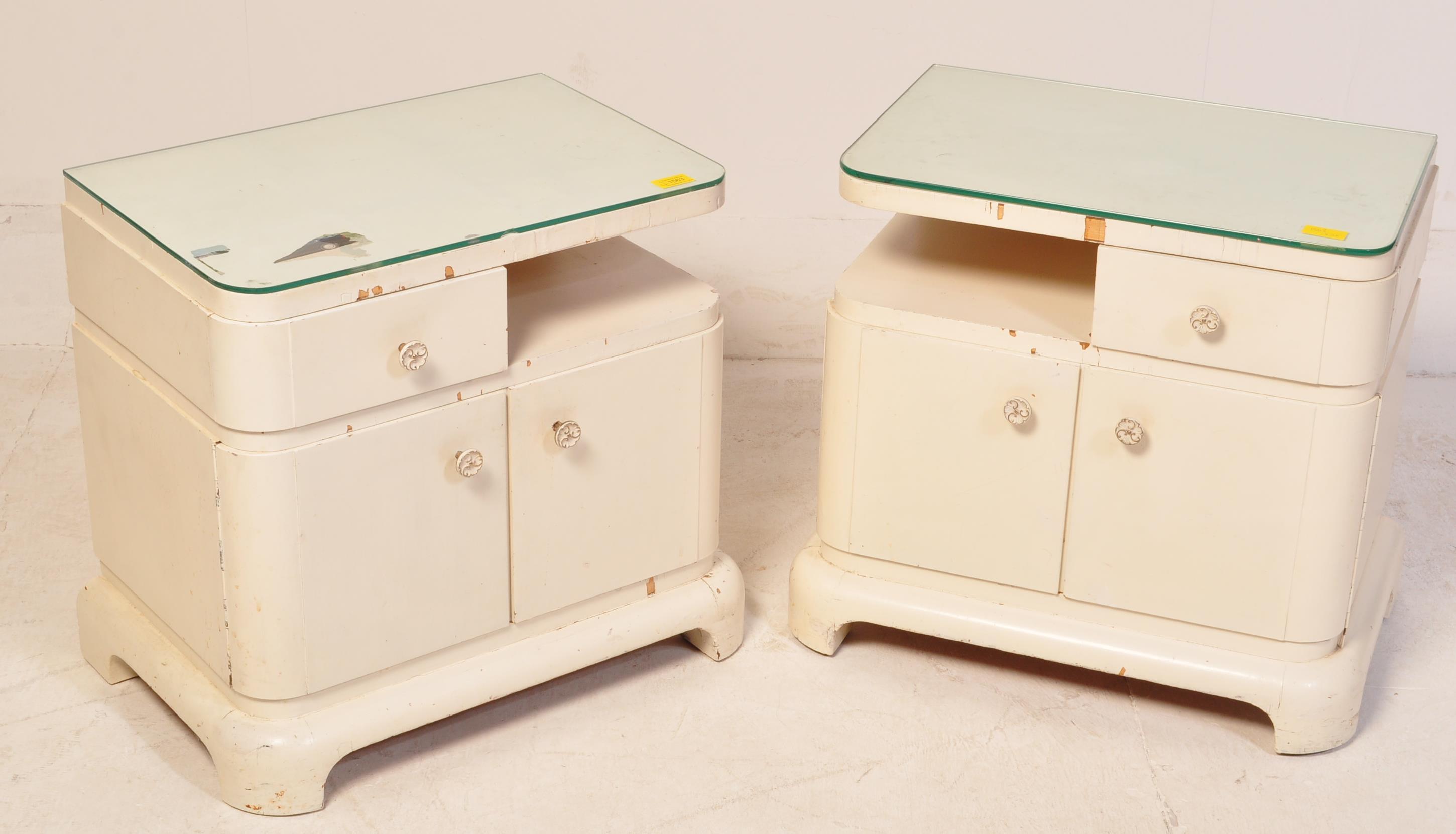 PAIR OF ART DECO 1930S COMPACTOM BEDSIDE CABINETS - Image 2 of 7