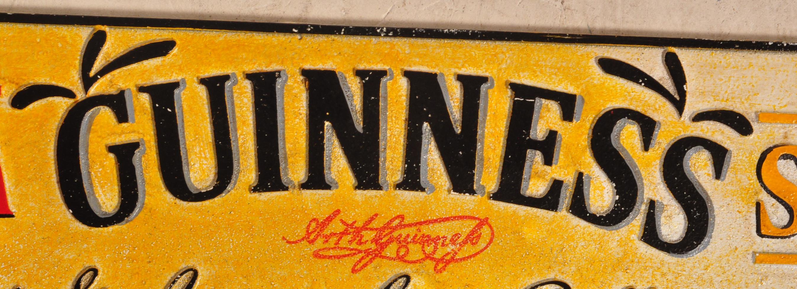 A VINTAGE STYLE CAST IRON GUINNESS EXTRA STOUT SIGN - Image 3 of 4