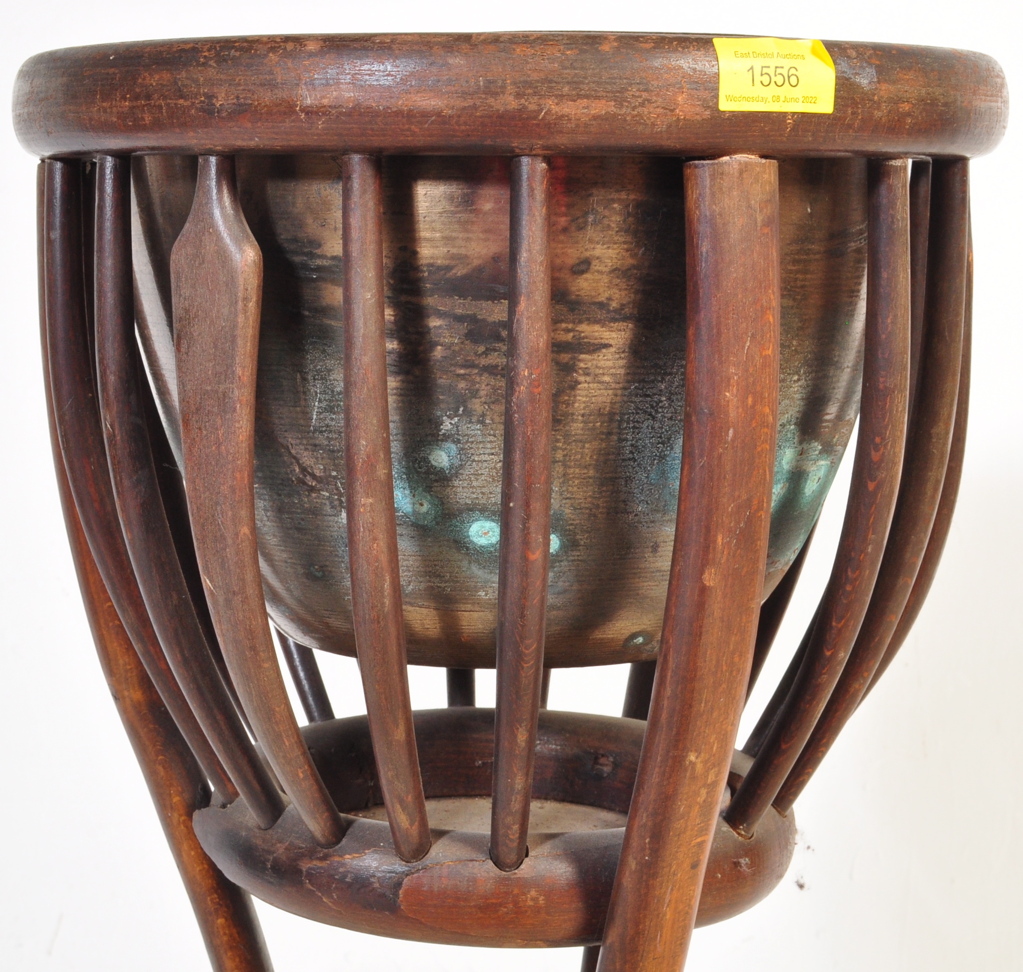 AN EDWARDIAN MAHOGANY JARDINIERE - TORCHERE PLANTER - Image 4 of 6