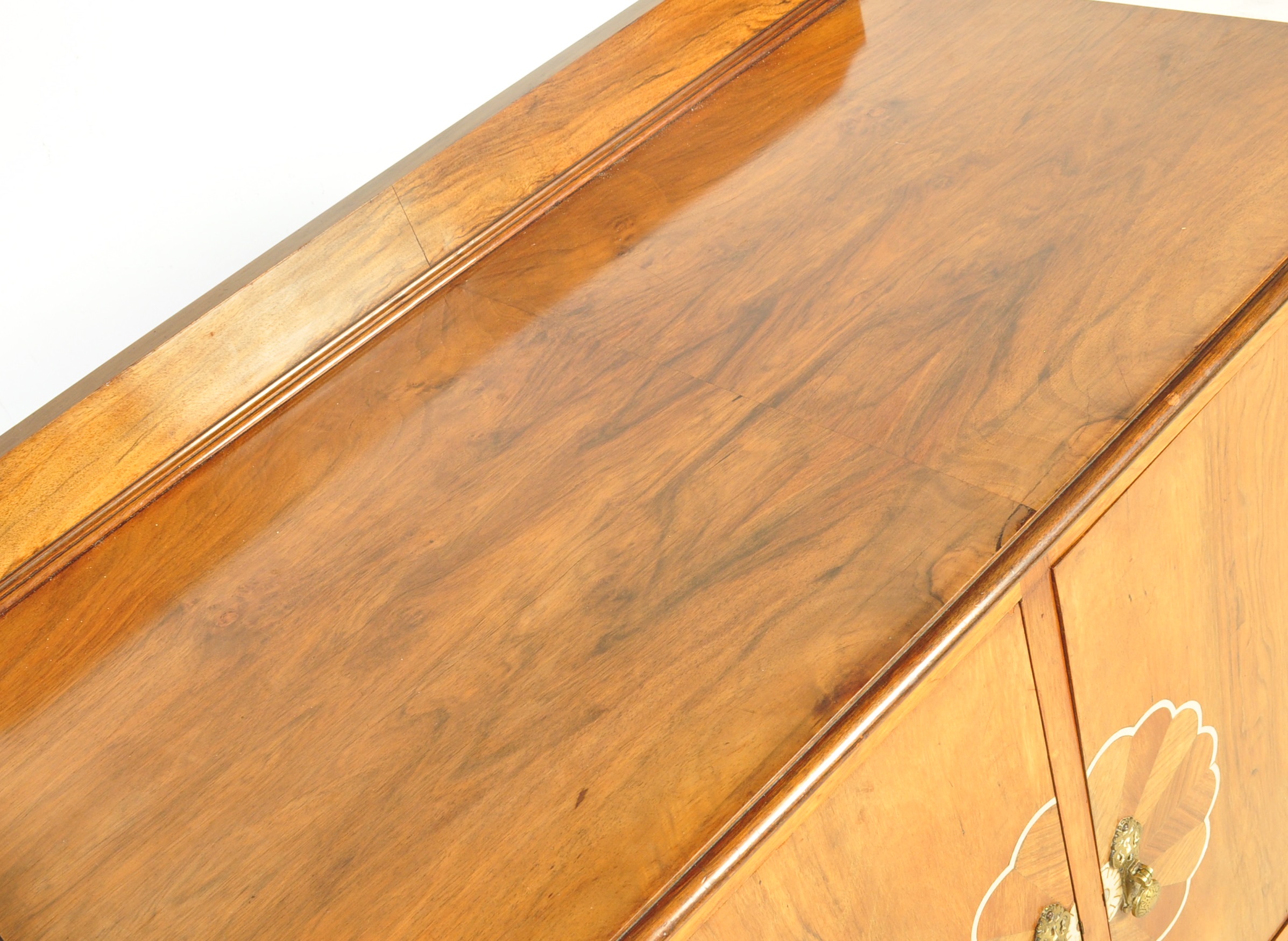 ART DECO 1930S WALNUT TALLBOY CHEST OF DRAWERS - Image 3 of 9