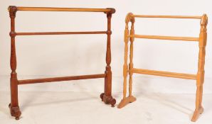 VICTORIAN 19TH CENTURY COUNTRY PINE TOWEL RAIL & OTHER