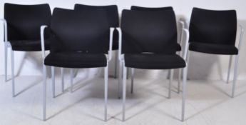 SIX MID CENTURY SENATOR S21 HAVANA OFFICE CHAIRS