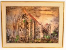 AFTER JOHN PIPER - 20TH CENTURY PRINT OF DORCHESTER ABBEY