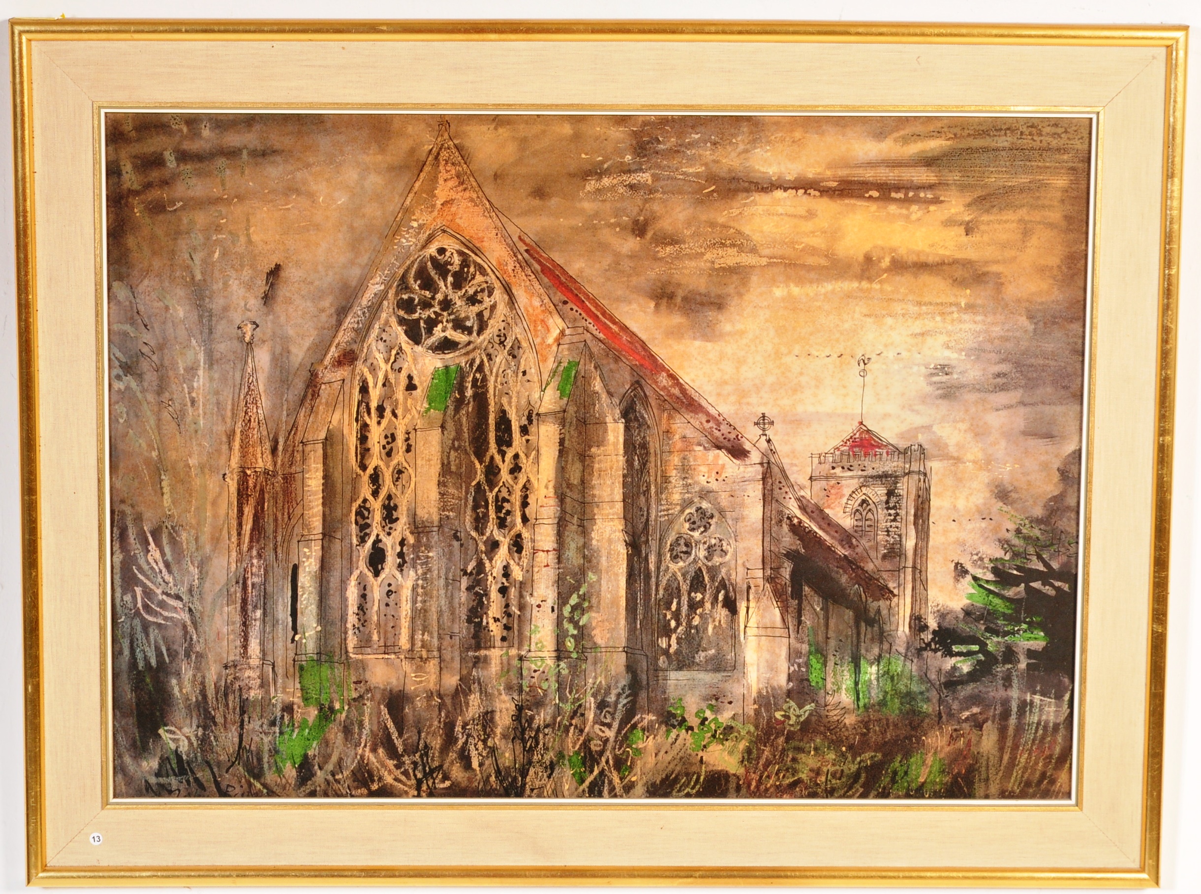 AFTER JOHN PIPER - 20TH CENTURY PRINT OF DORCHESTER ABBEY - Image 2 of 7