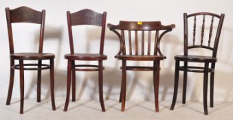 COLLECTION OF FOUR 20TH CENTURY THONET DINING CHAIRS