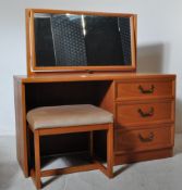 20TH CENTURY GPLAN OAK DRESSING TABLE & STOOL