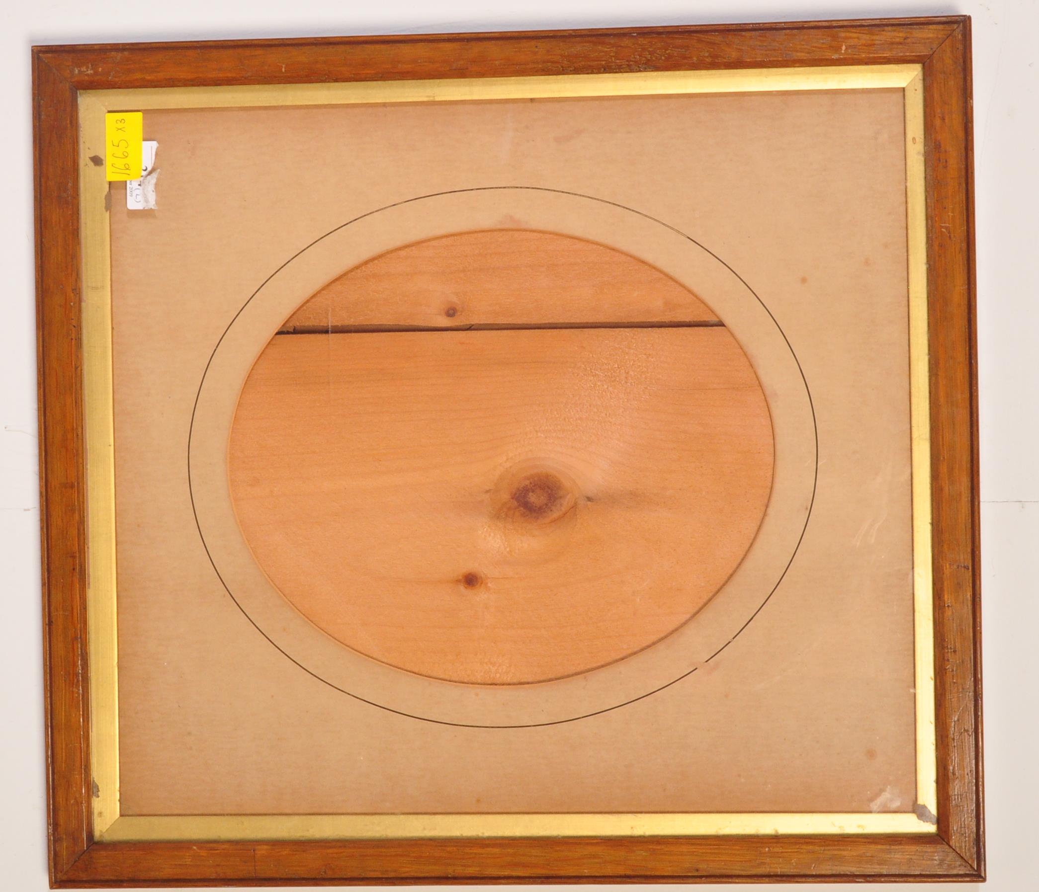BURR WALNUT PAINTING FRAME WITH PAIR OF TONDO FRAMES - Image 4 of 8
